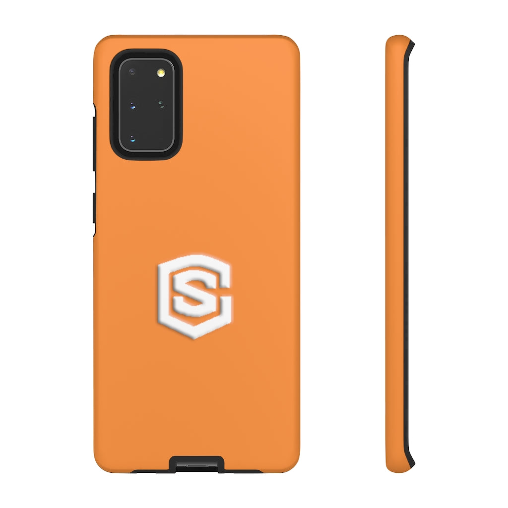 Orange Tough Cases White Logo