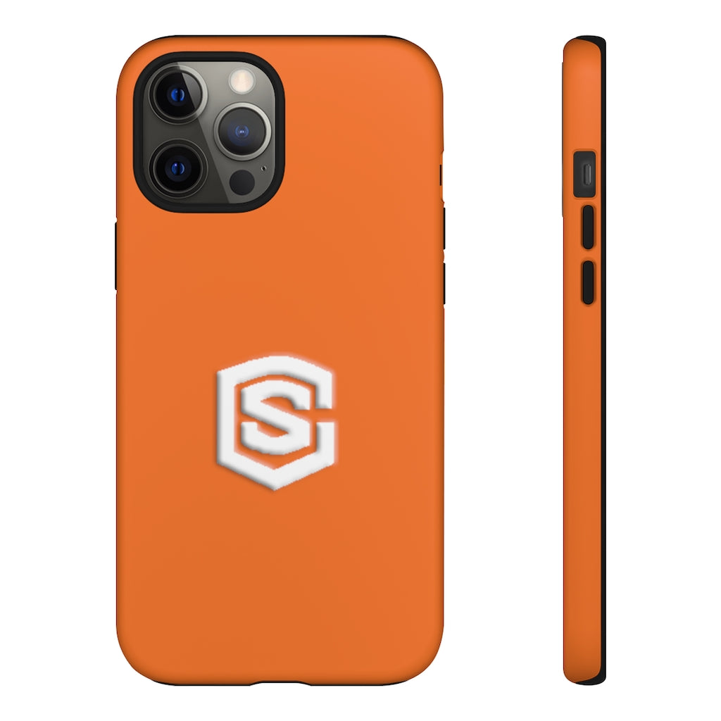 Orange Tough Cases White Logo