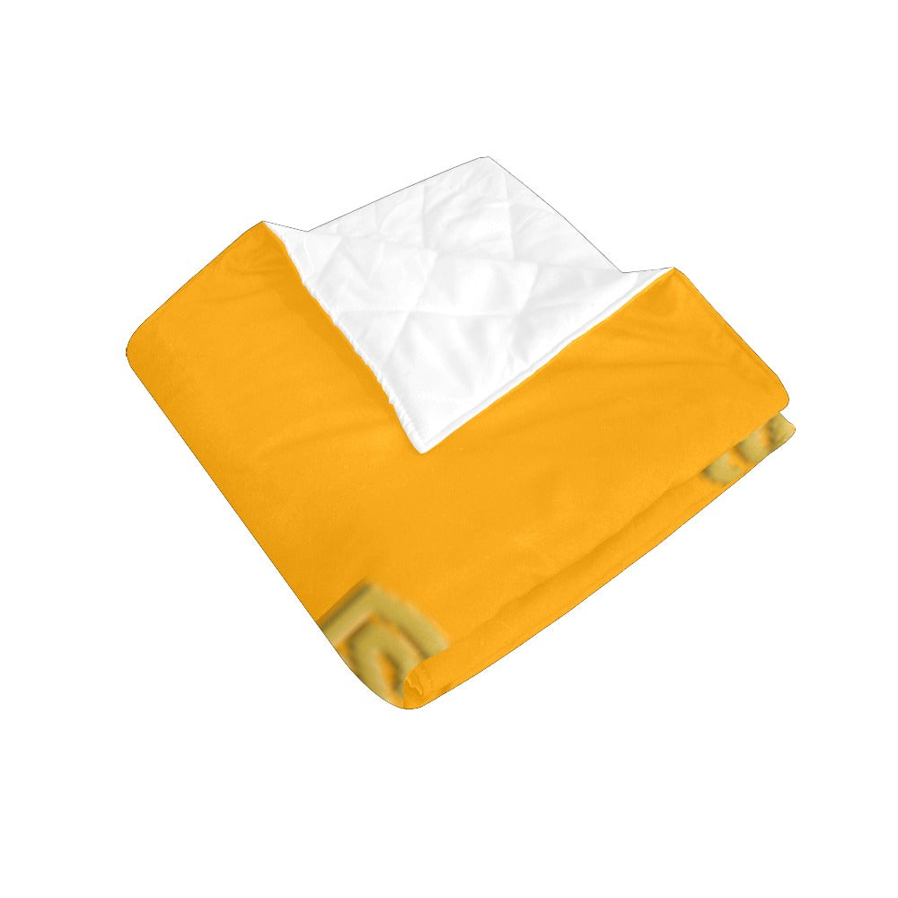 ORANGE CUSTOM QUILT GOLD  LOGO Custom Quilt  70" x 80"