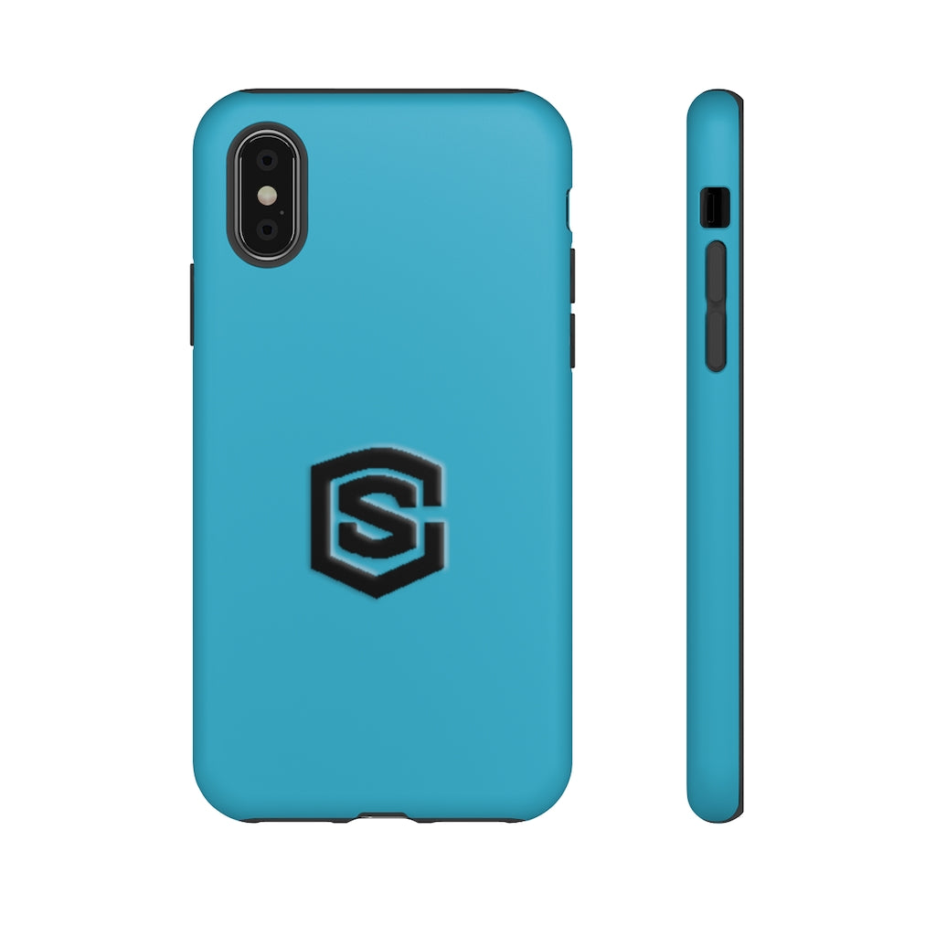 Blue Tough Cases Black Logo