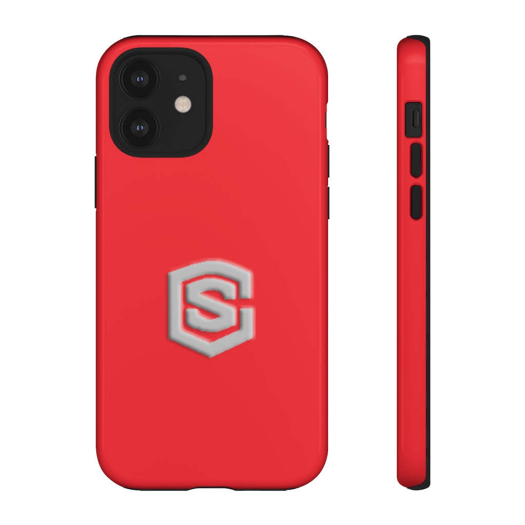 Red Tough Cases Silver Logo