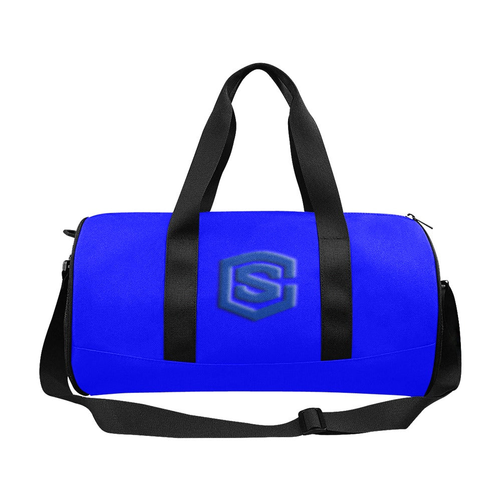 BLUE TRAVEL BAG WITH BLUE LOGO Travel Duffel Bags (Model 1679)