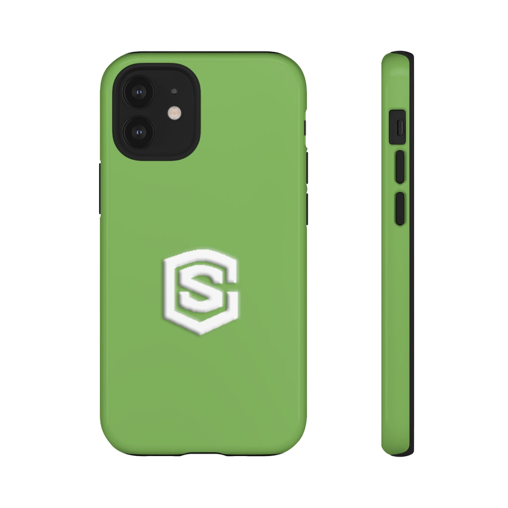 Green Tough Cases White Logo
