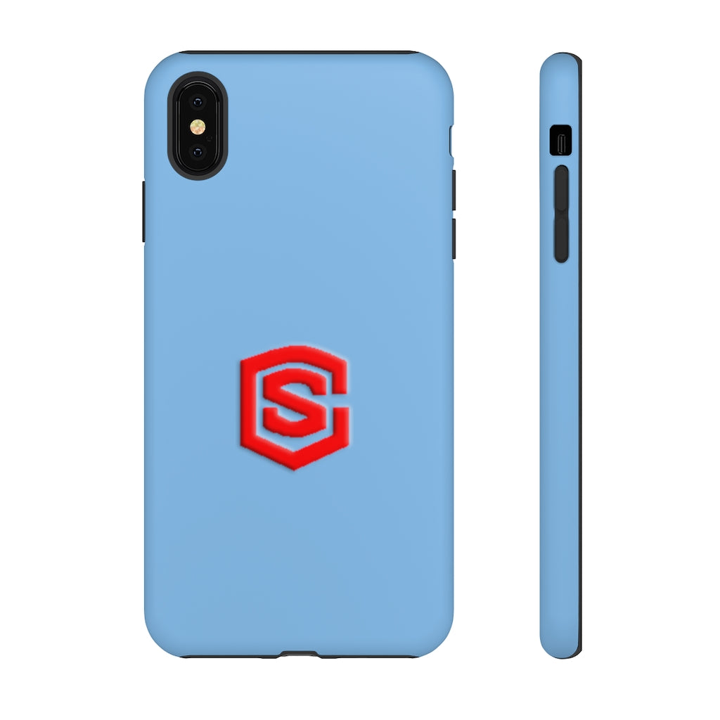 Blue Tough Cases Red Logo