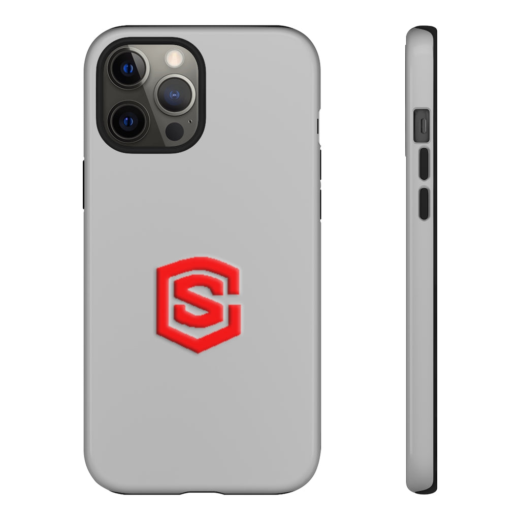 Silver Tough Cases Red Logo
