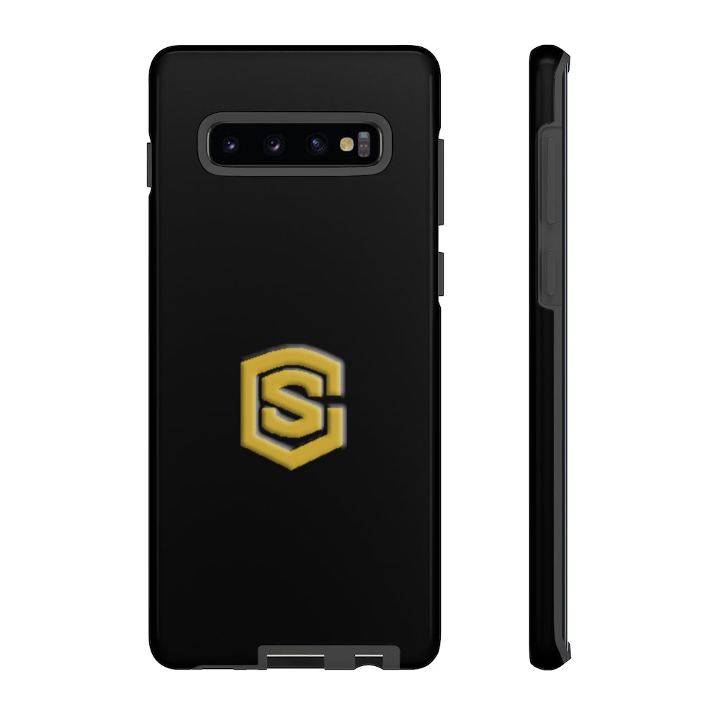 Black Tough Cases Gold Logo