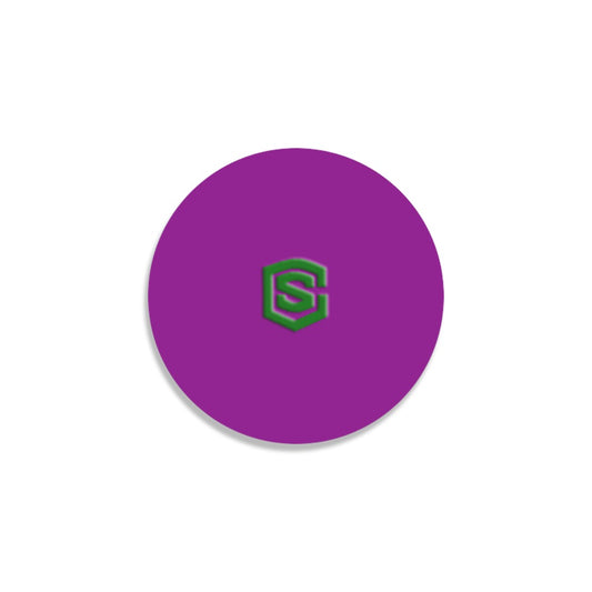 Purple Round Coaster with Green Logo Round Coaster