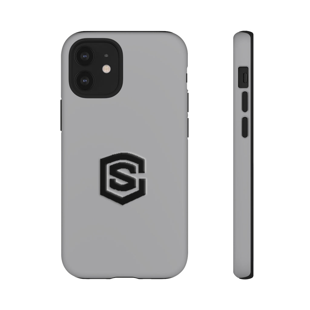 Grey Tough Cases Black Logo