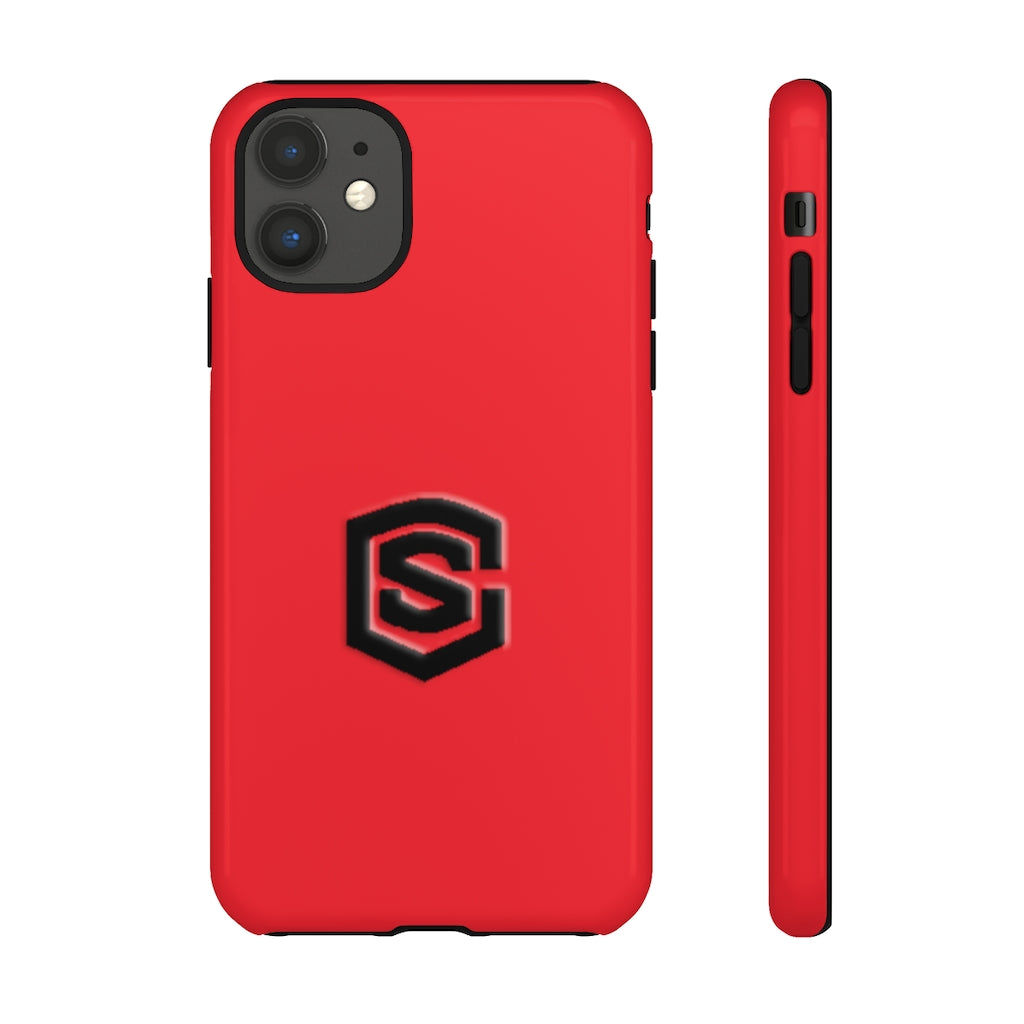 Red Tough Cases Black Logo