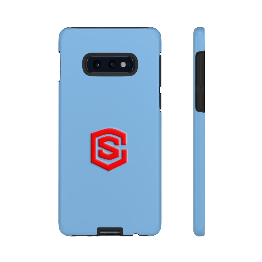 Blue Tough Cases Red Logo