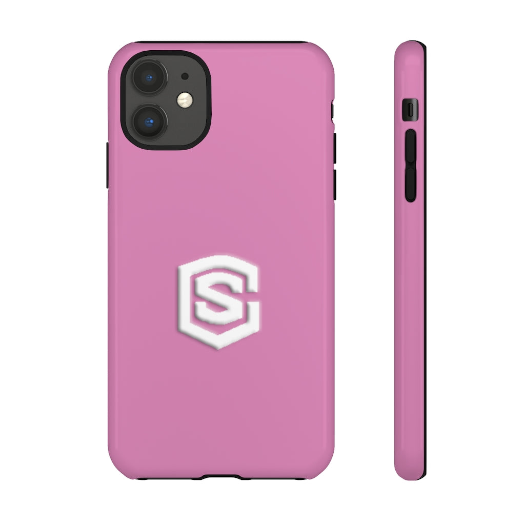 Pink Tough Cases White Logo