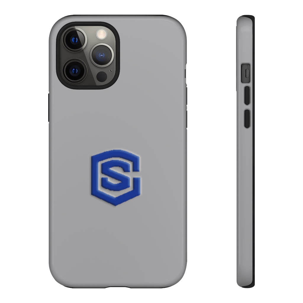 Grey Tough Cases Blue Logo