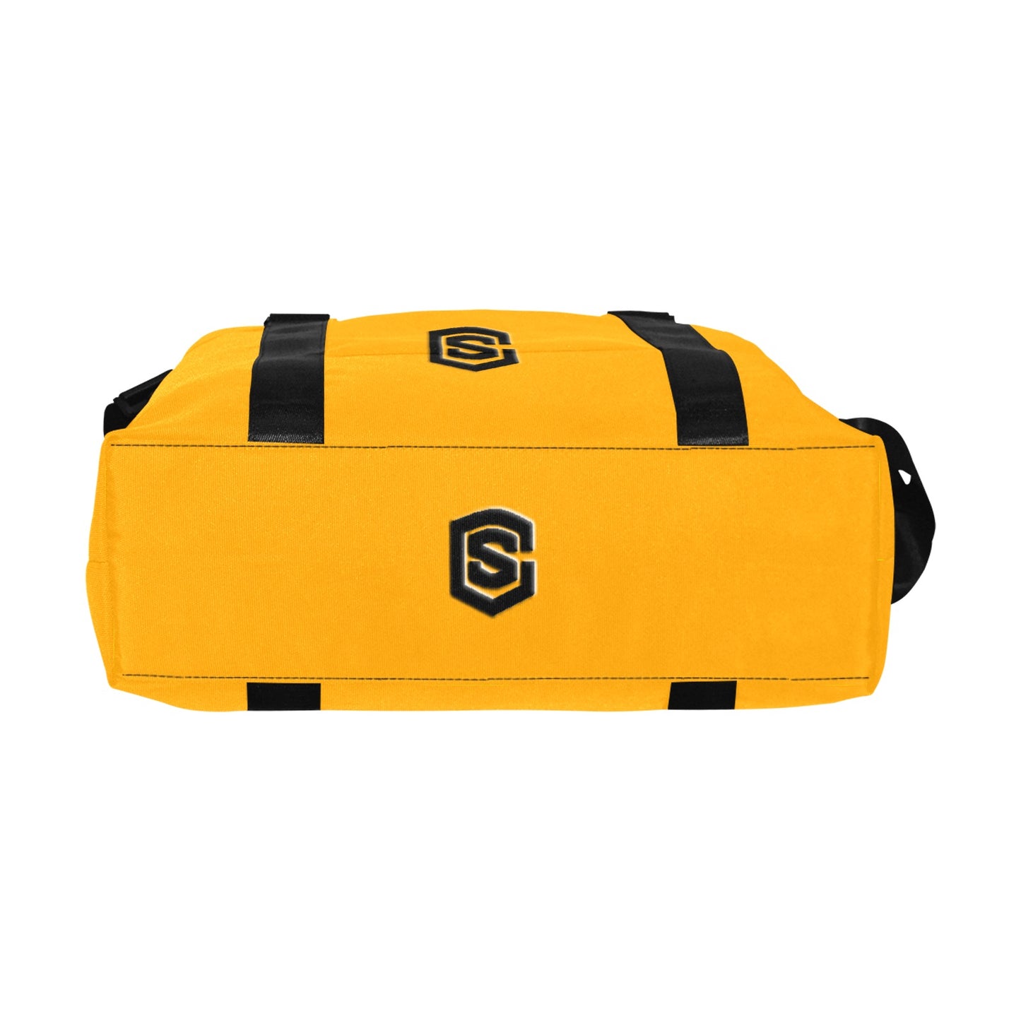 Orange Large Capacity Duffle Bag With Black Logo Large Capacity Duffle Bag(Model1715)
