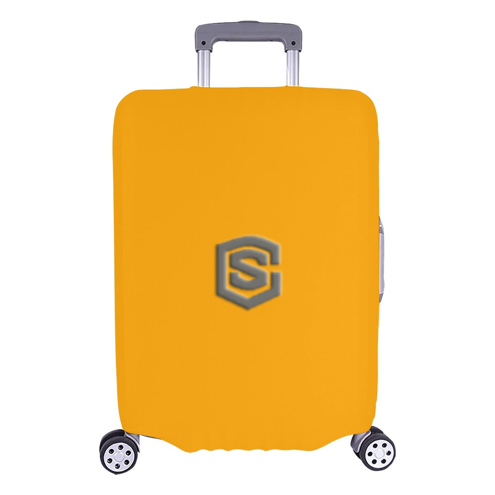ORANGE LUGGAGE COVER WITH GRAY LOGO Luggage Cover (Large Size) (26"-28")