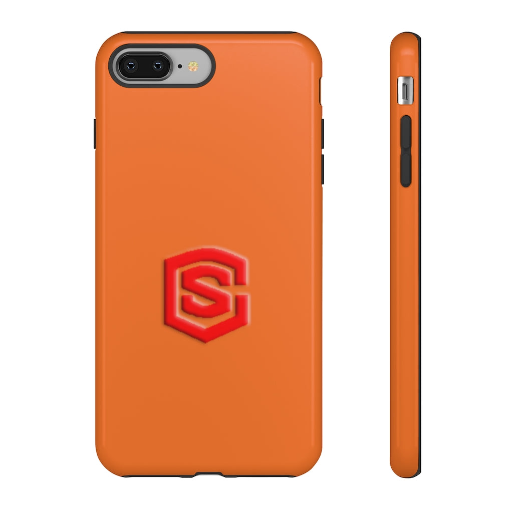 Orange Tough Cases Red Logo