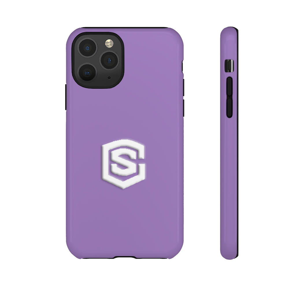 Purple Tough Cases White Logo