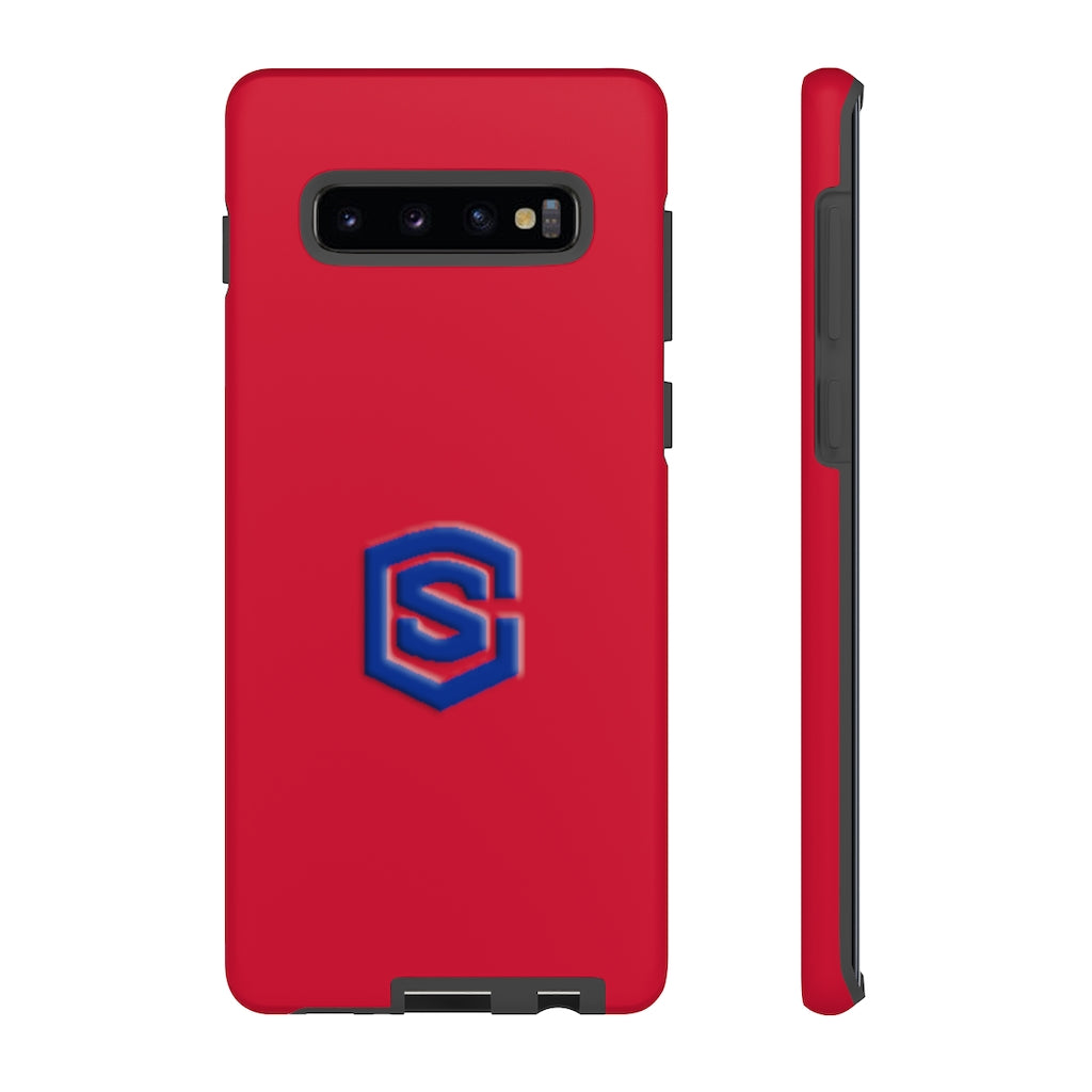 Red Tough Cases Blue Logo