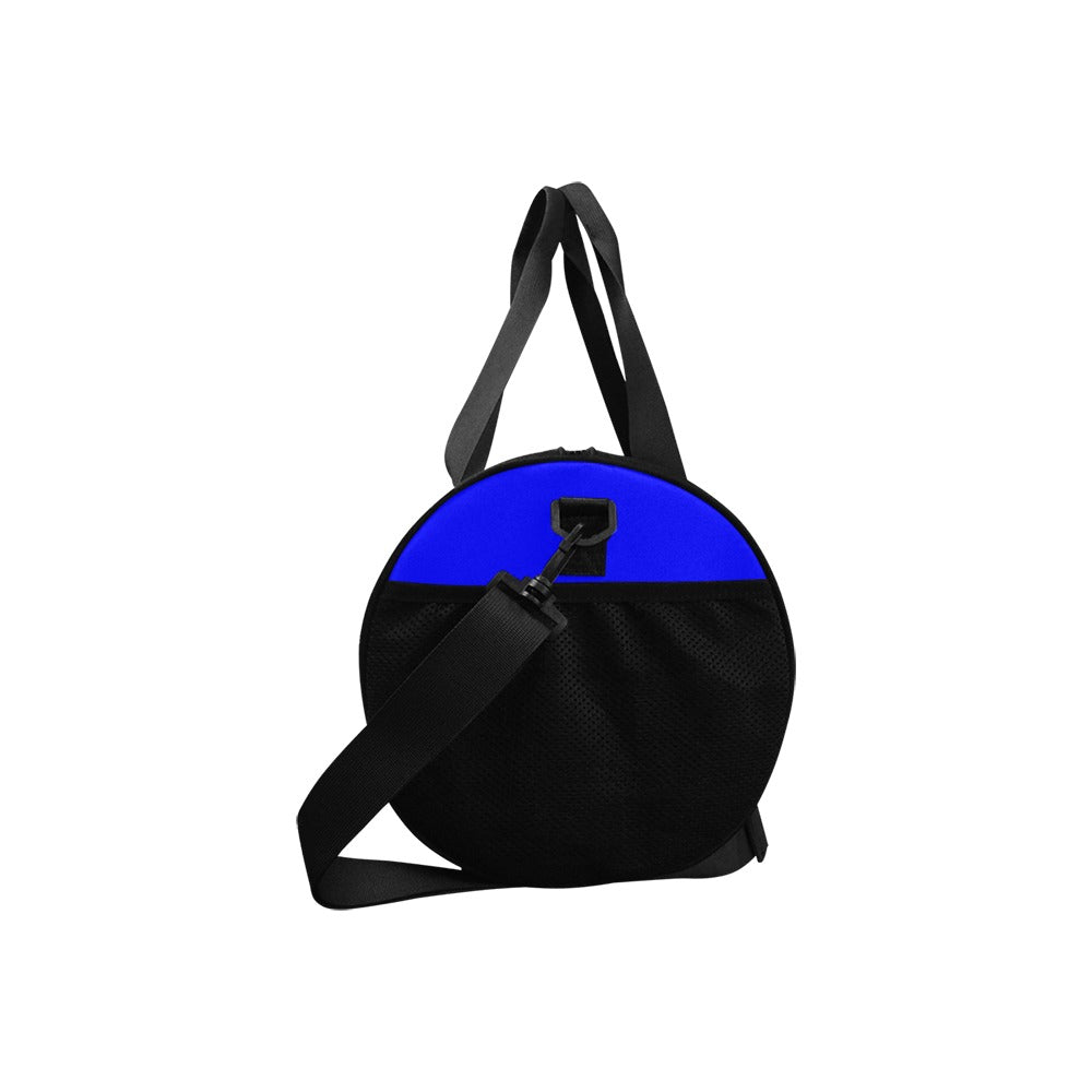 BLUE TRAVEL BAG WITH BLUE LOGO Travel Duffel Bags (Model 1679)