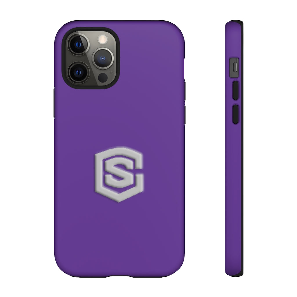 Purple Tough Cases Silver Logo