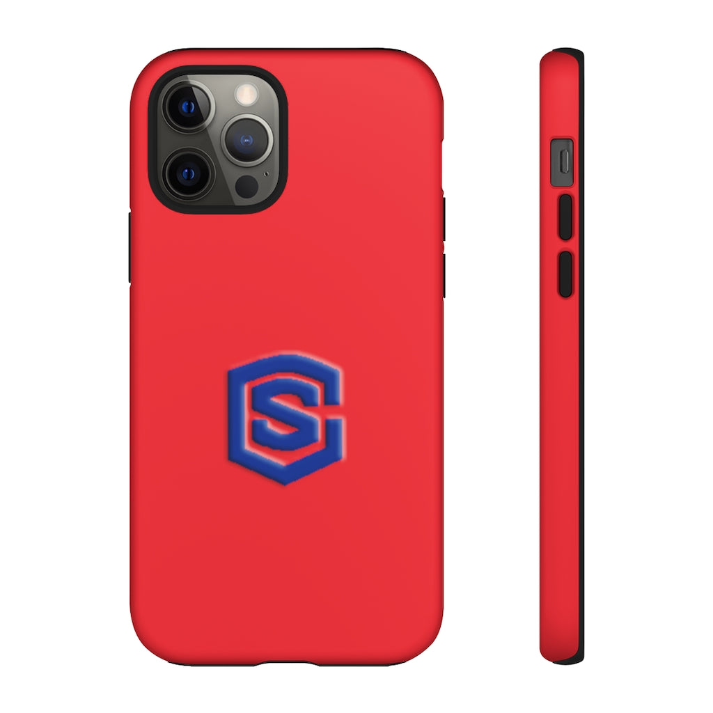 Red Tough Cases Blue Logo