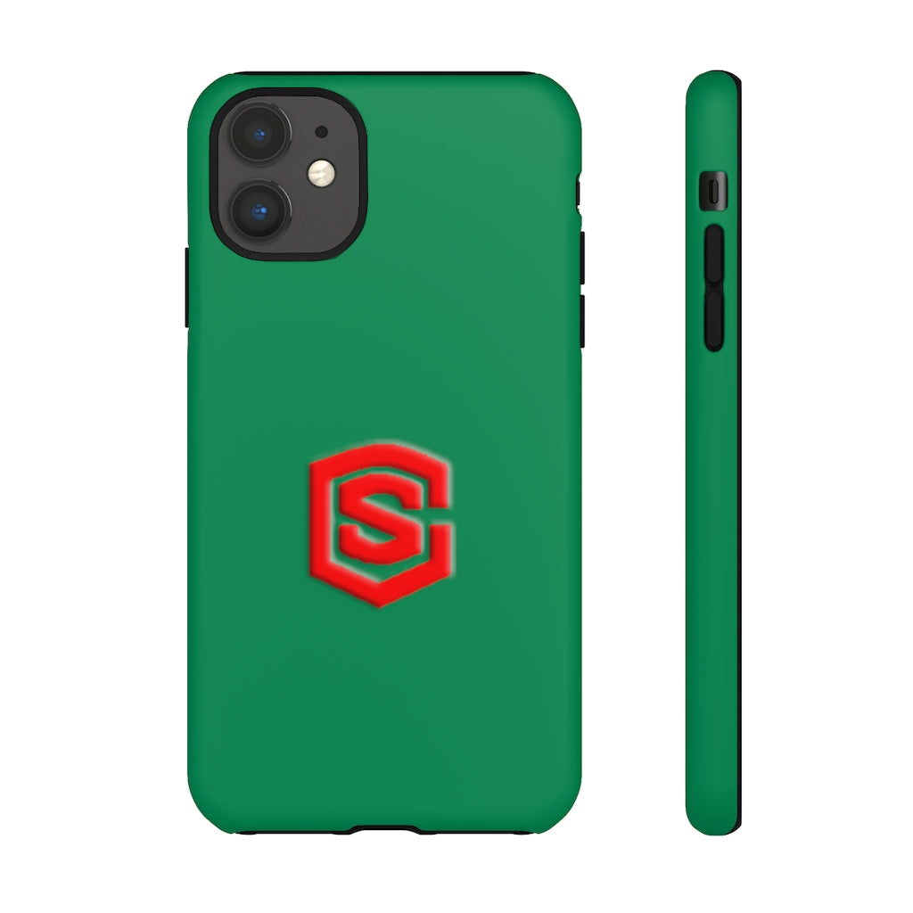 Green Tough Cases Red Logo