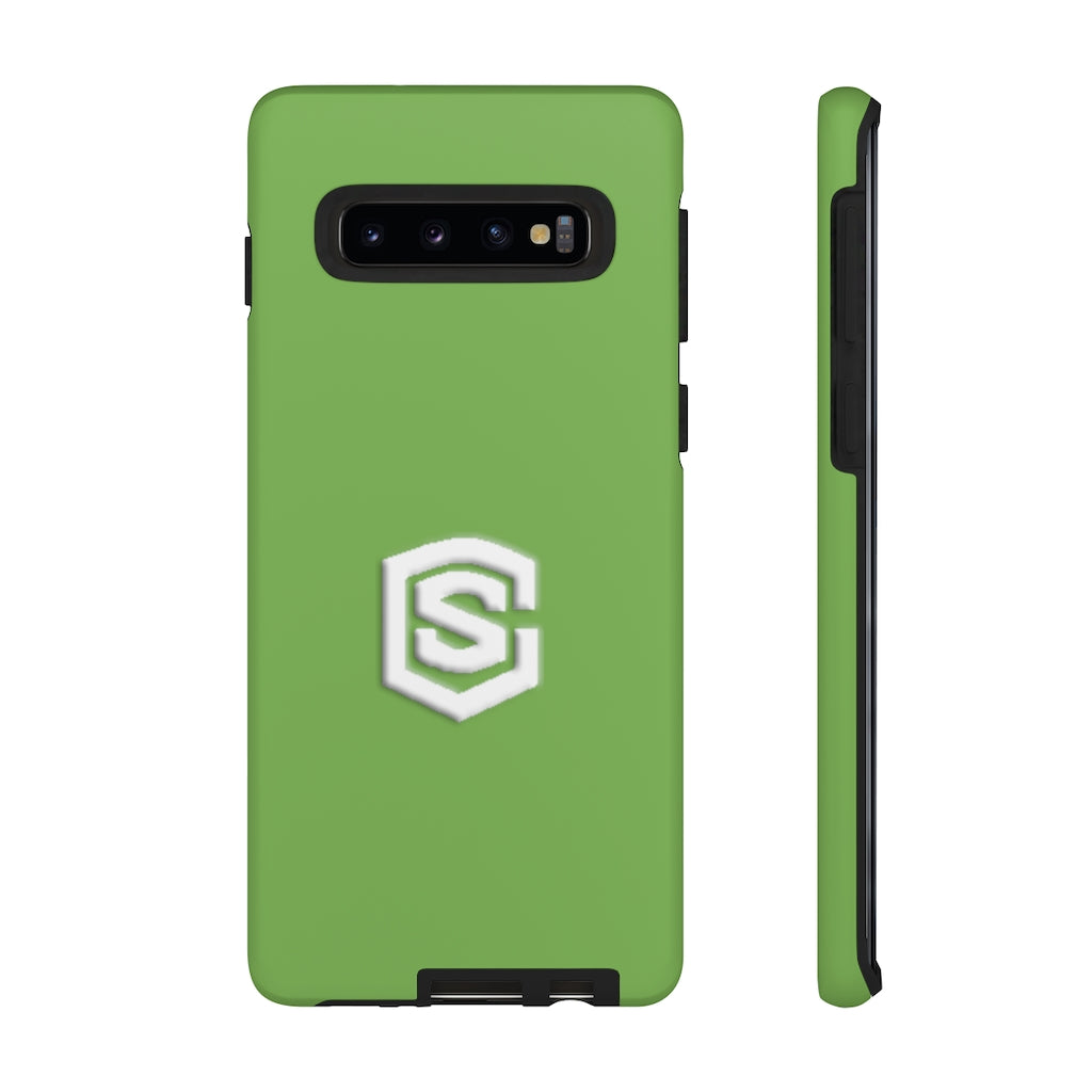 Green Tough Cases White Logo