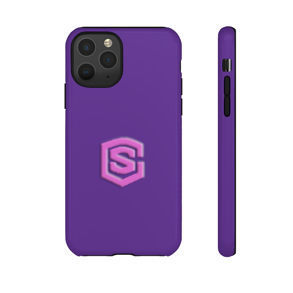 Purple Tough Cases Pink Logo