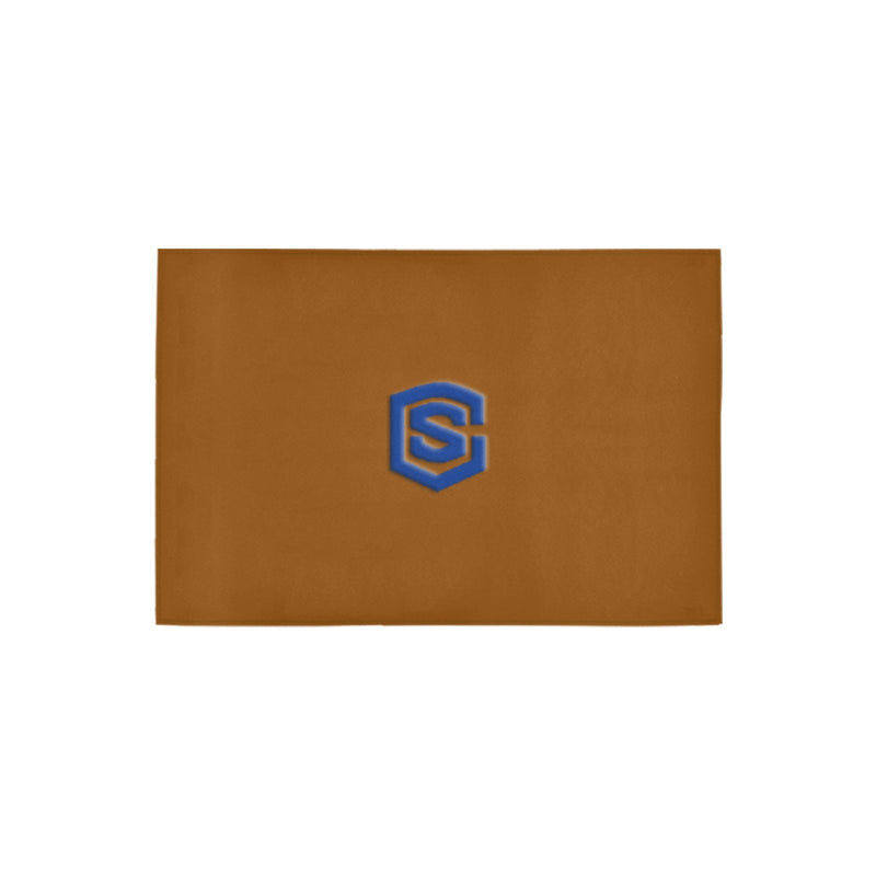 Brown Doormat 24" x 16" (Sponge Material) with Blue Logo Doormat 24" x 16" (Sponge Material)