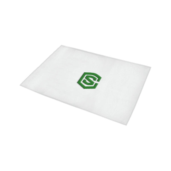 White Doormat 24" x 16" (Sponge Material) with Green Logo Doormat 24" x 16" (Sponge Material)