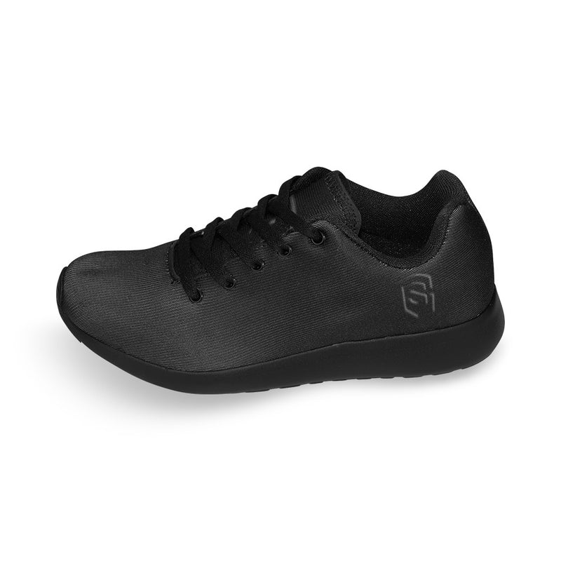 BLACK KID SNEAKER WITH BLACK LOGO Kid's Sneakers (Little Kid / Big Kid) (Model020)