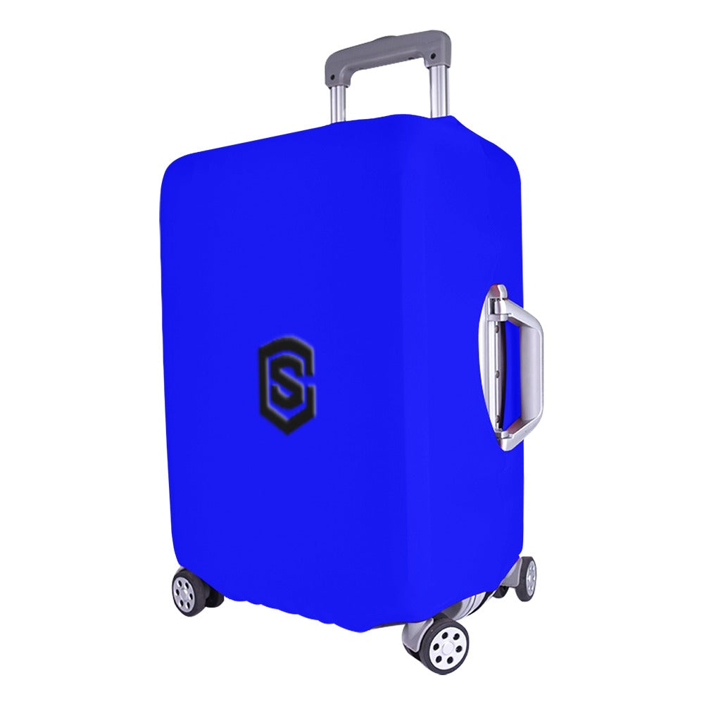 BLUE LUGGAGE COVER WITH BLACK LOGO Luggage Cover (Large Size) (26"-28")