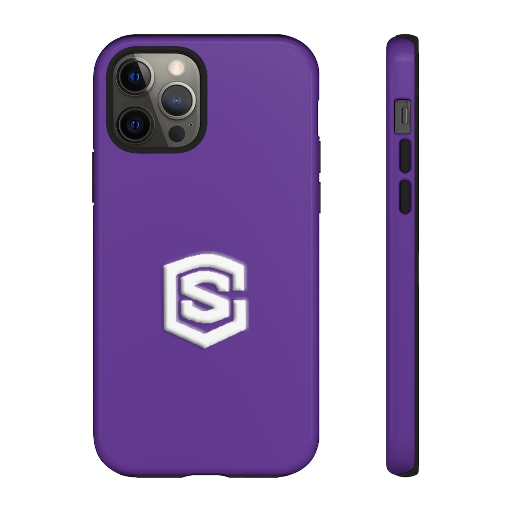 Purple Tough Cases White Logo