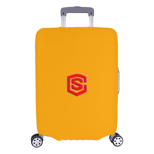 ORANGE LUGGAGE COVER WITH RED LOGO Luggage Cover (Large Size) (26"-28")