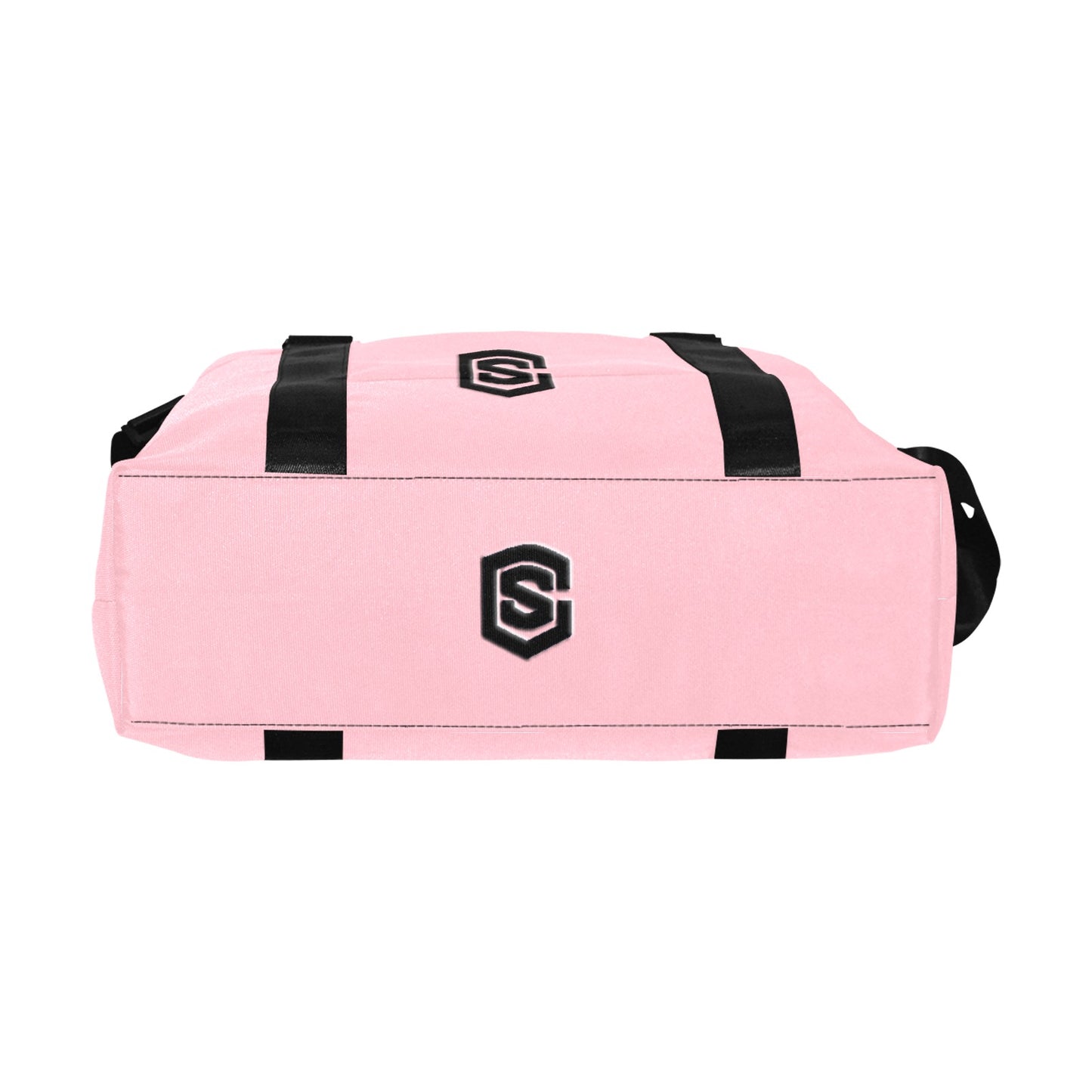 Pink Large Capacity Duffle Bag With Black Logo Large Capacity Duffle Bag(Model1715)