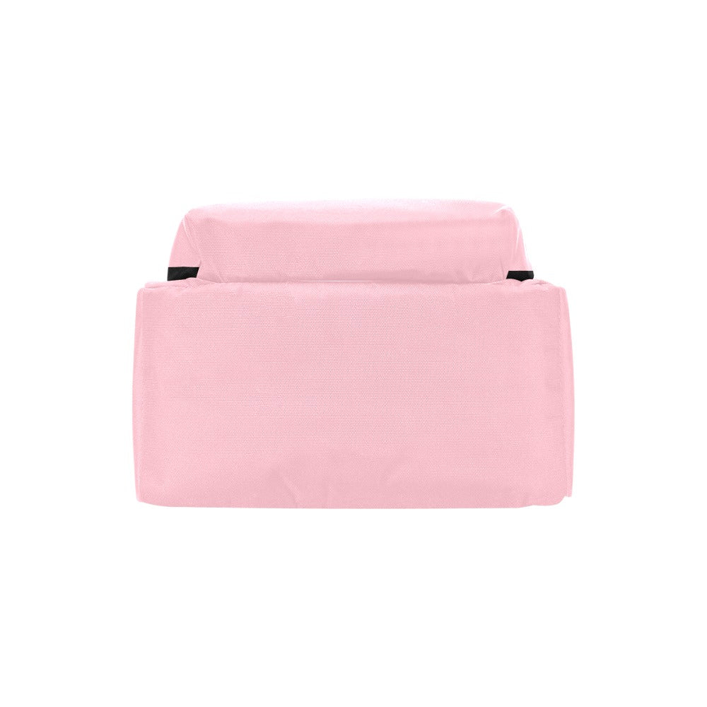 Pink Travel Backpack With White Logo Travel Backpack(Large Capacity)(Model 1691)