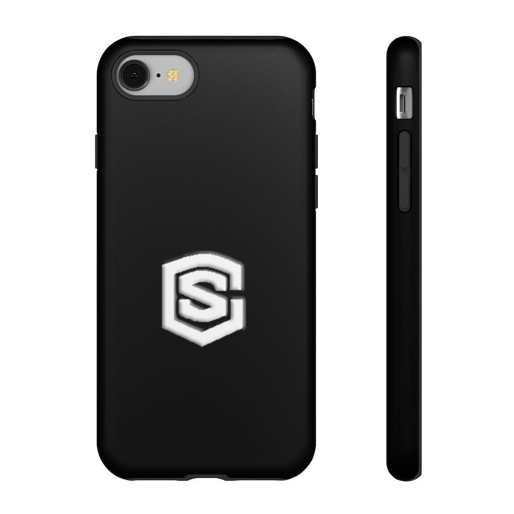Black Tough Cases White Logo