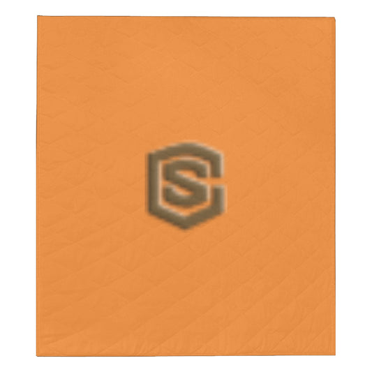 Orange Custom Quilt Brown Logo Custom Quilt  70" x 80"