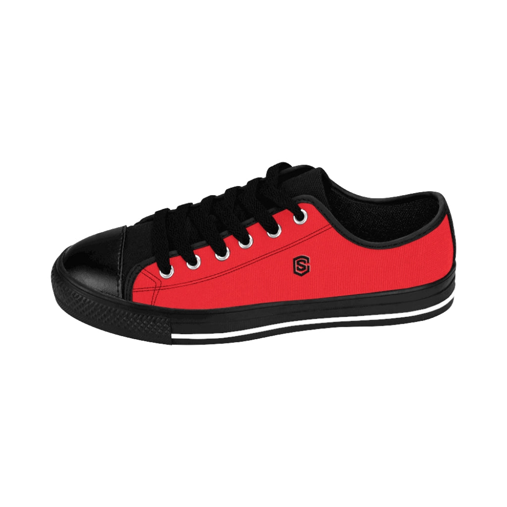 red Men's Sneakers - black logo