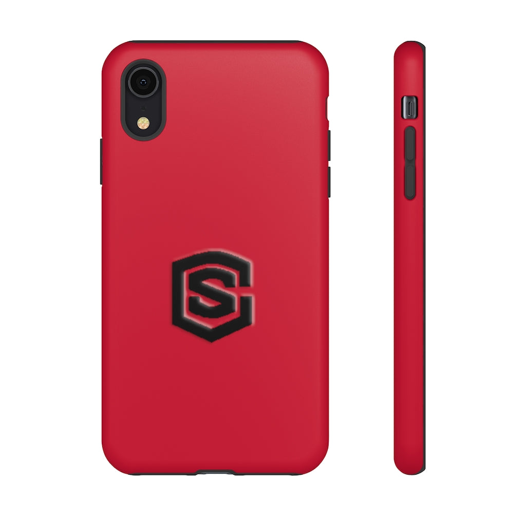 Red Tough Cases Black Logo