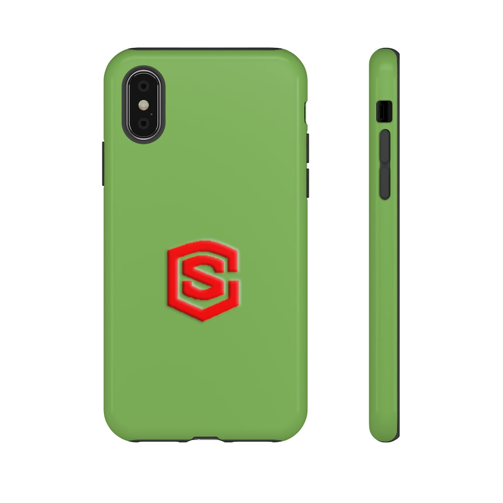 Green Tough Cases Red Logo
