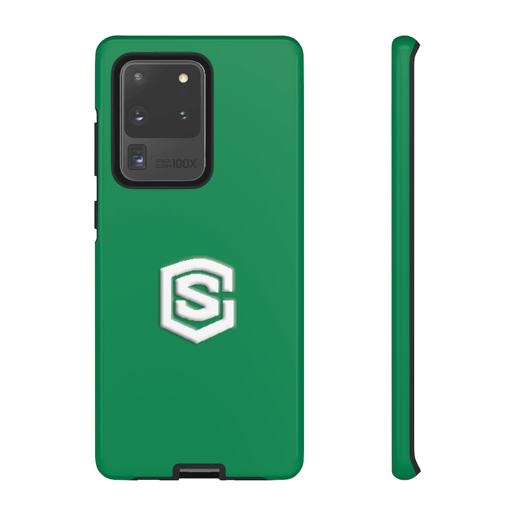 Green Tough Cases White Logo