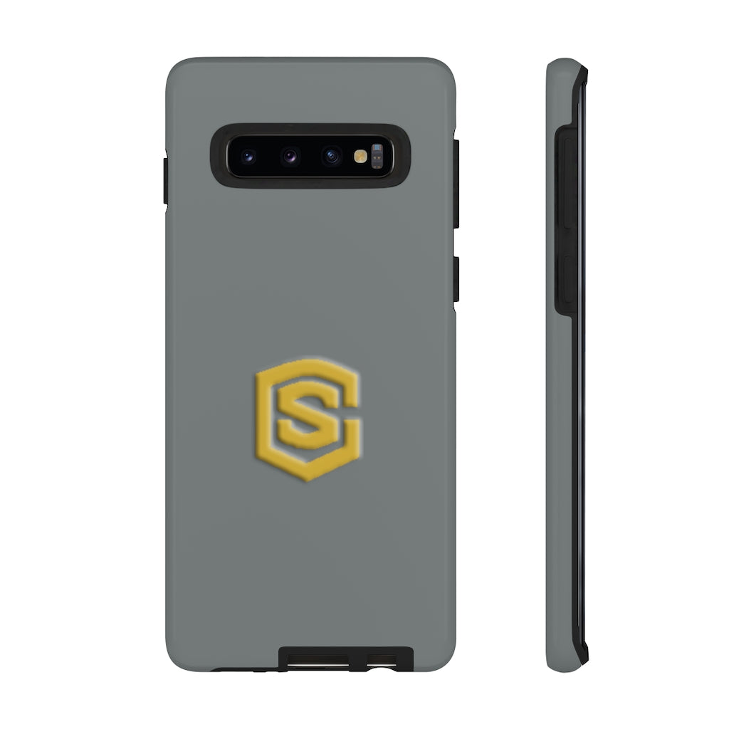 Grey Tough Cases Gold Logo