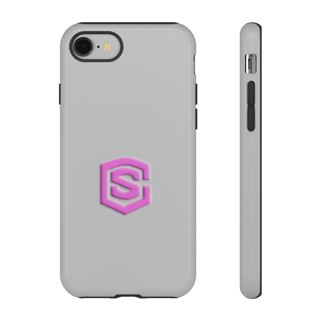 Silver Tough Cases Pink Logo