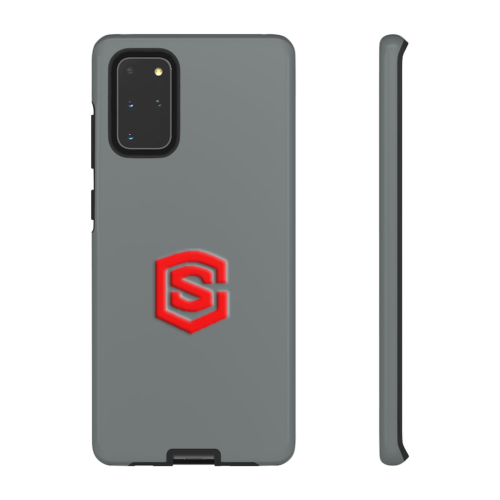 Grey Tough Cases Red Logo