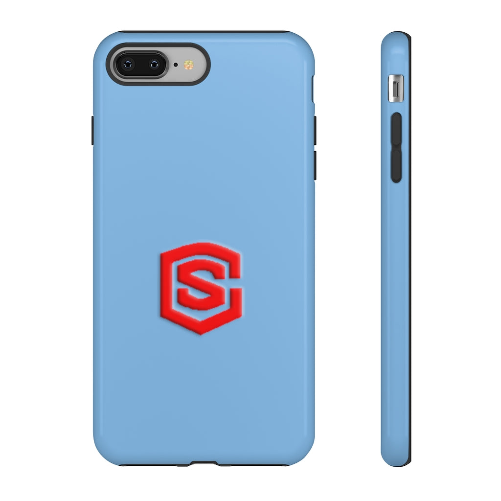 Blue Tough Cases Red Logo