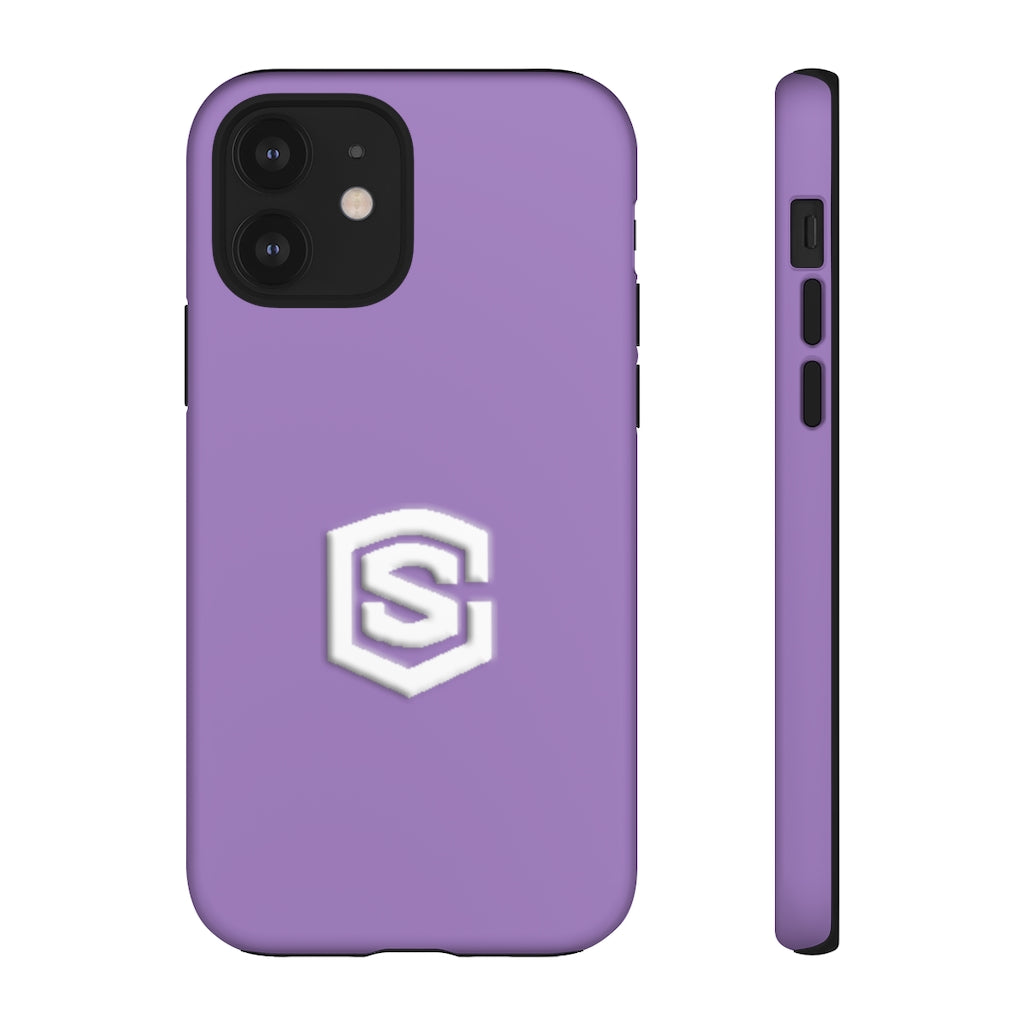 Purple Tough Cases White Logo