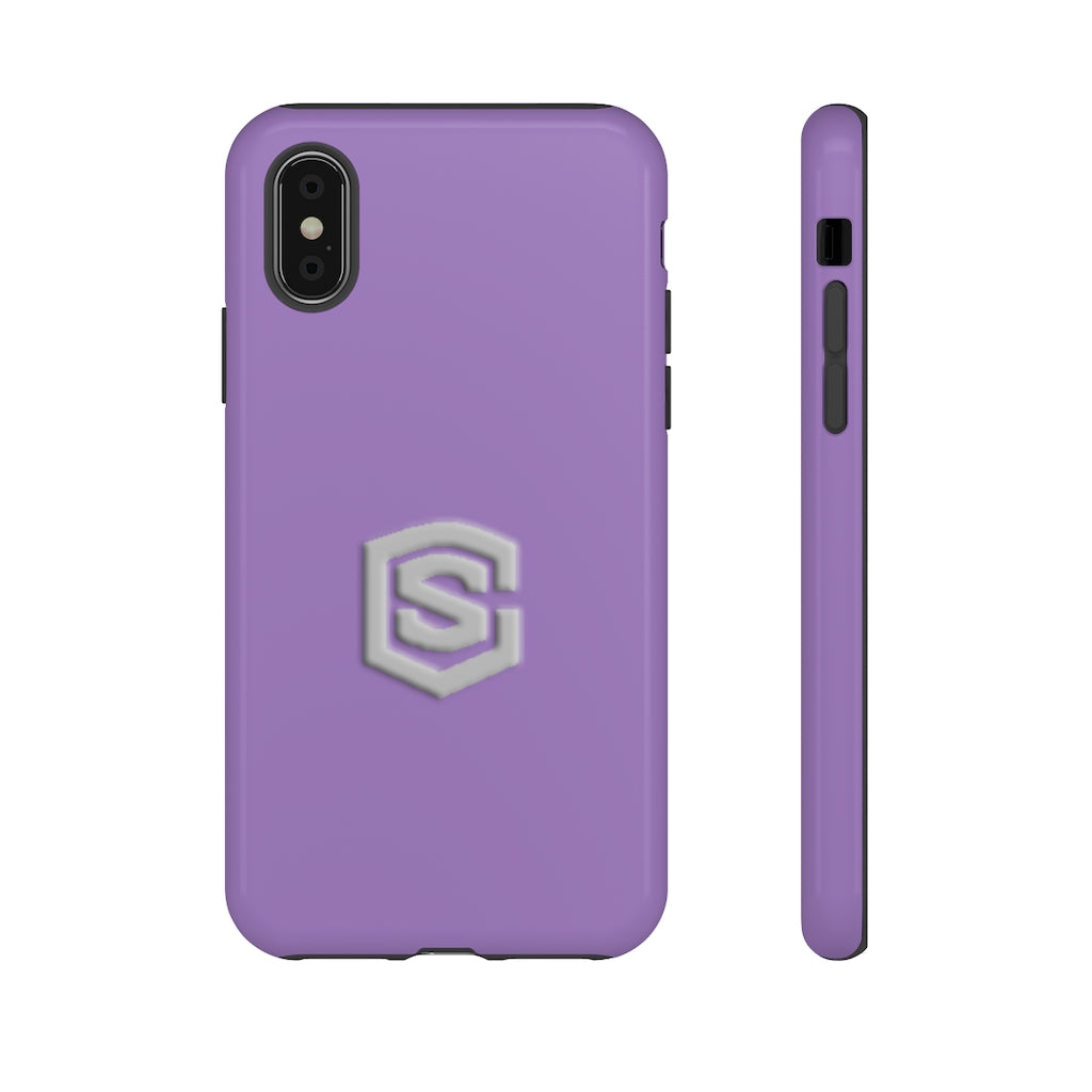Purple Tough Cases Silver Logo