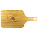 Wood Cutting Board With Handle WITH SILIVER LOGO