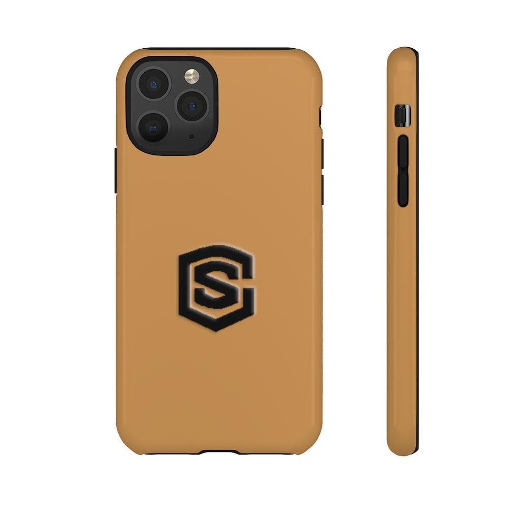 Brown Tough Cases Black Logo