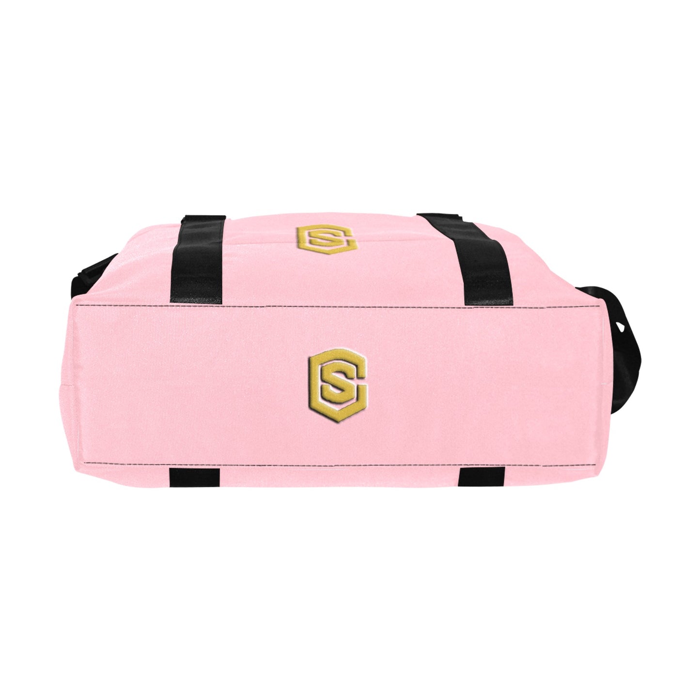 Pink Large Capacity Duffle Bag With Gold Logo Large Capacity Duffle Bag(Model1715)